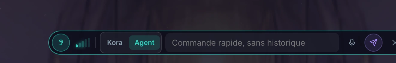 La capsule de commande de Choragos en écoute, avec son vumètre