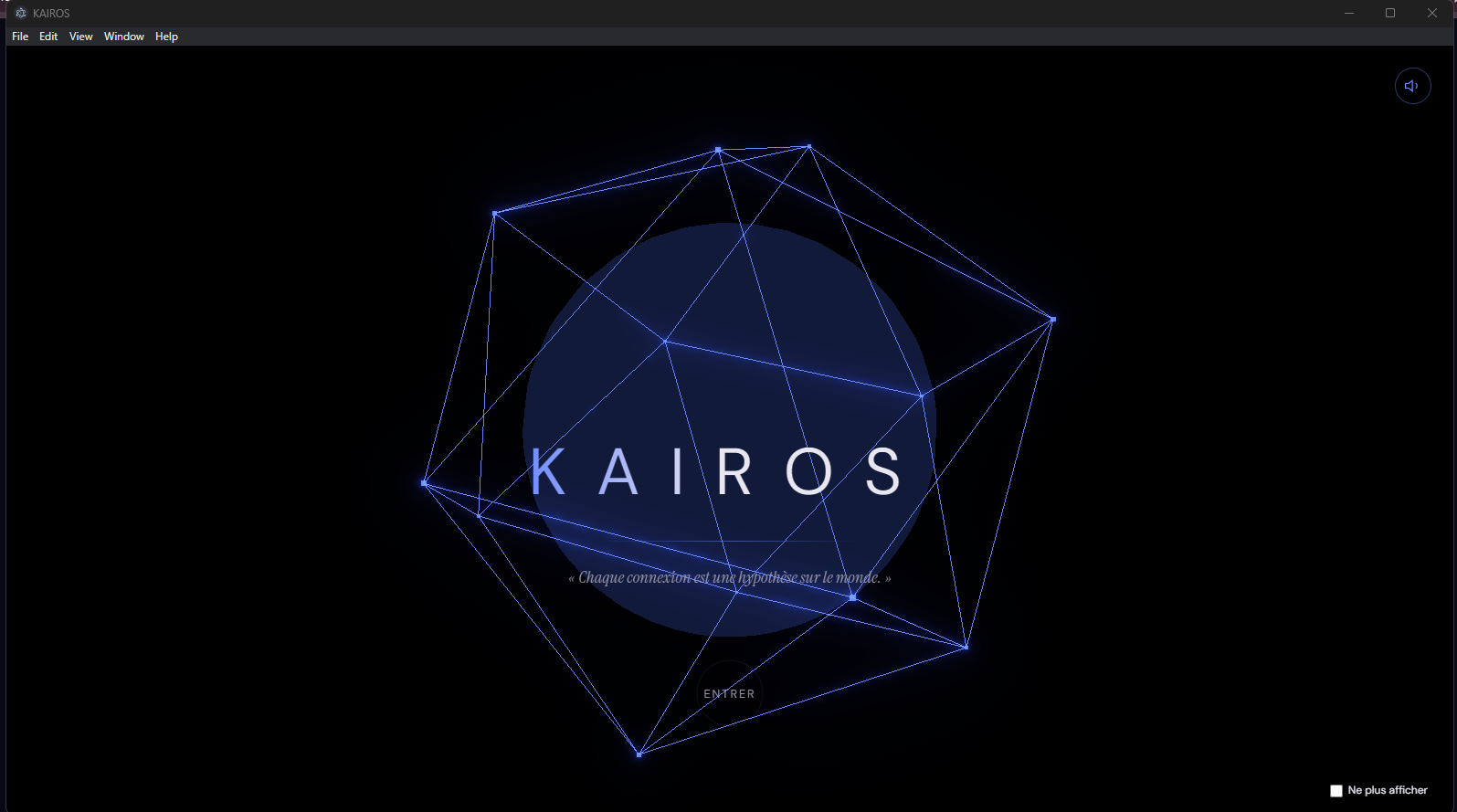 KAIROS — Chaque connexion est une hypothèse sur le monde