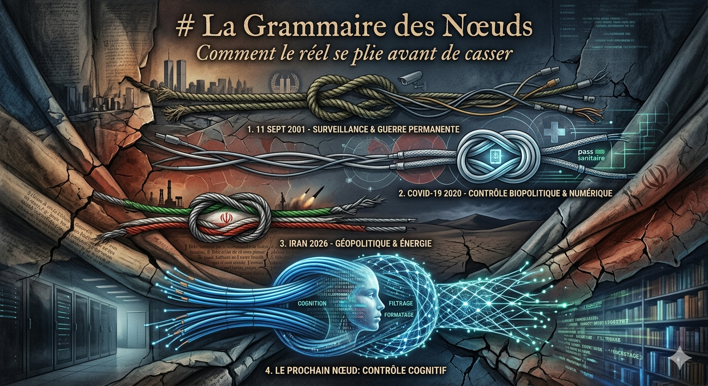 Illustration — La Grammaire des Nœuds : comment le réel se plie avant de casser
